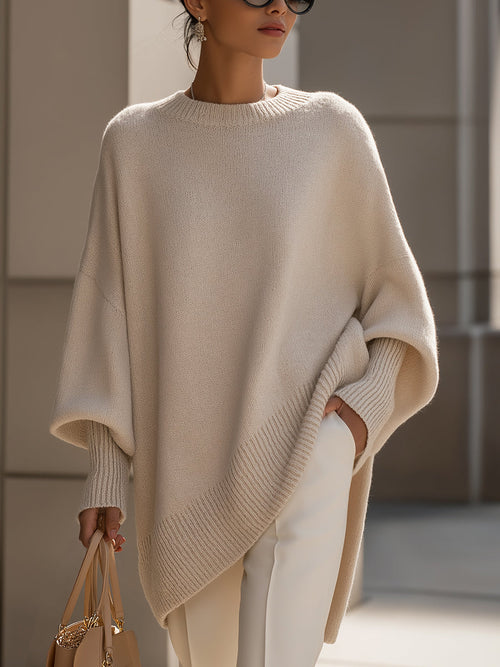 Damski Sweter Oversize z Mieszanki Wełny