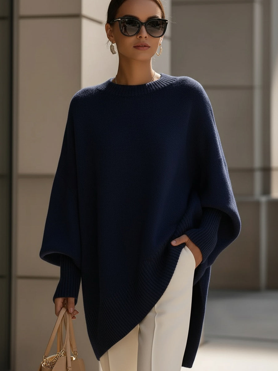 Damski Sweter Oversize z Mieszanki Wełny