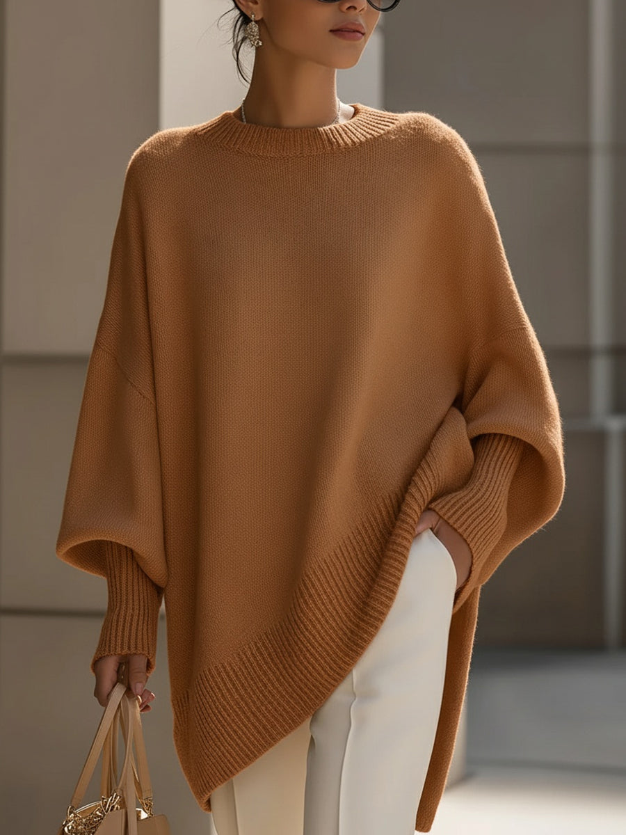 Damski Sweter Oversize z Mieszanki Wełny