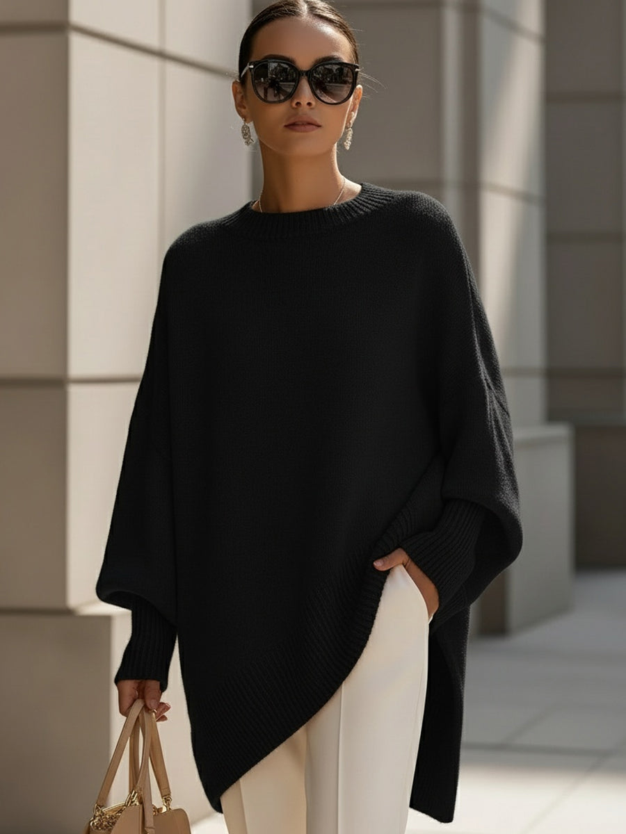Damski Sweter Oversize z Mieszanki Wełny