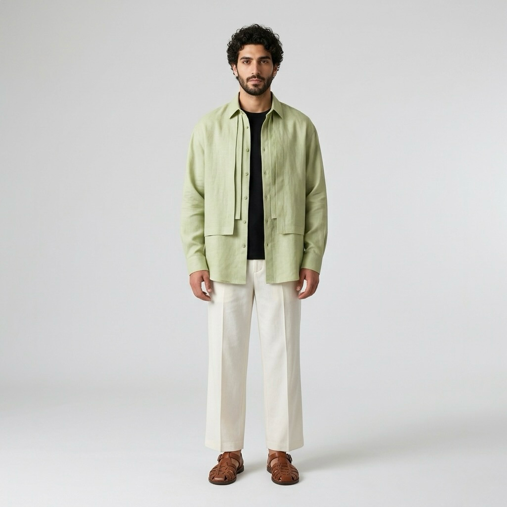 Luźna koszula typu overshirt w stylu utility