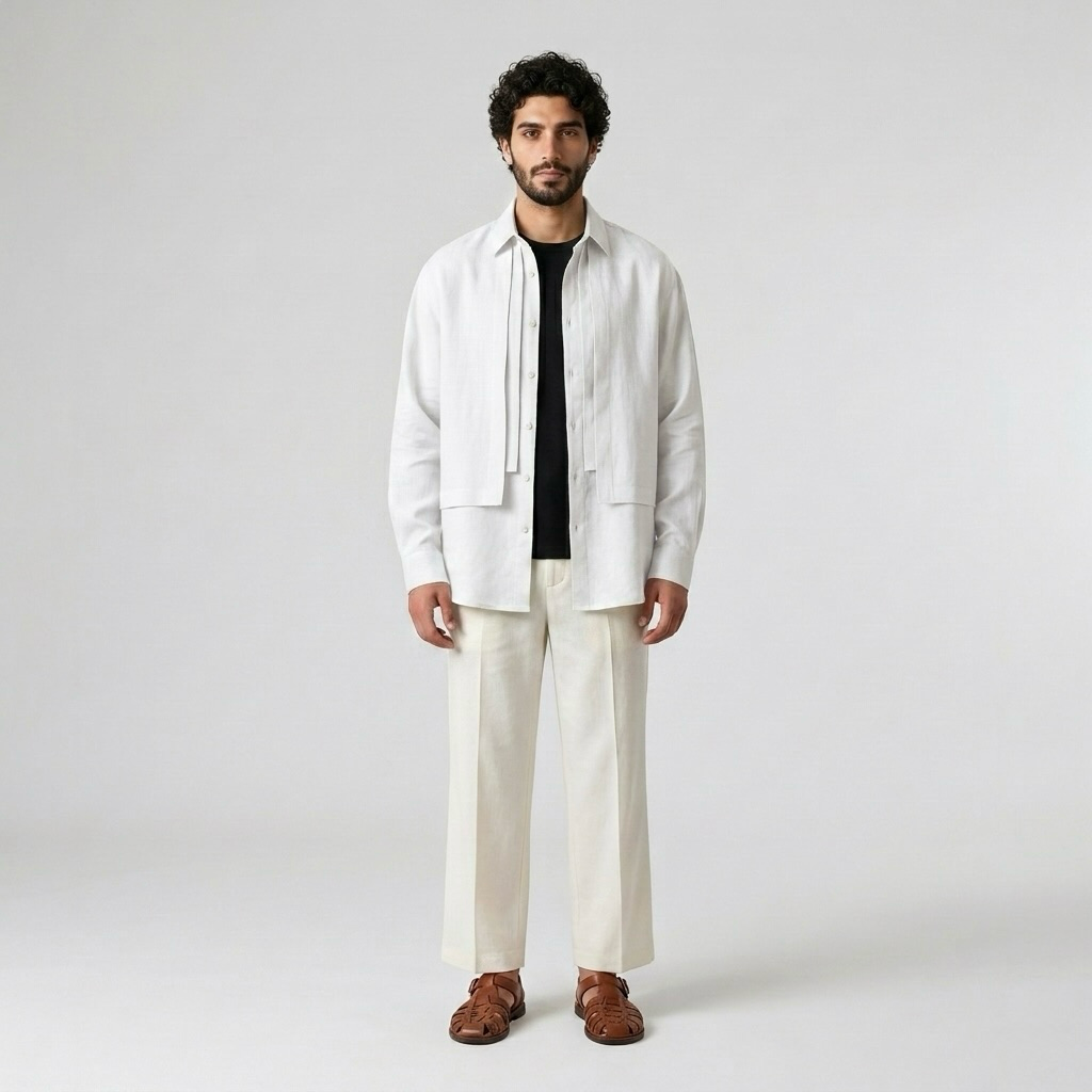 Luźna koszula typu overshirt w stylu utility