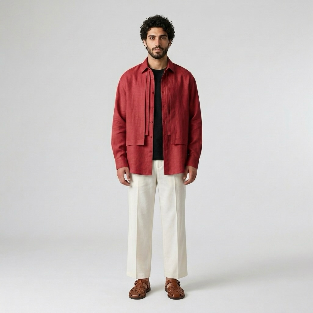 Luźna koszula typu overshirt w stylu utility