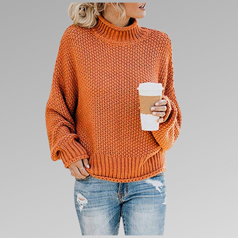 Damski sweter z dzianiny o klasycznym kroju