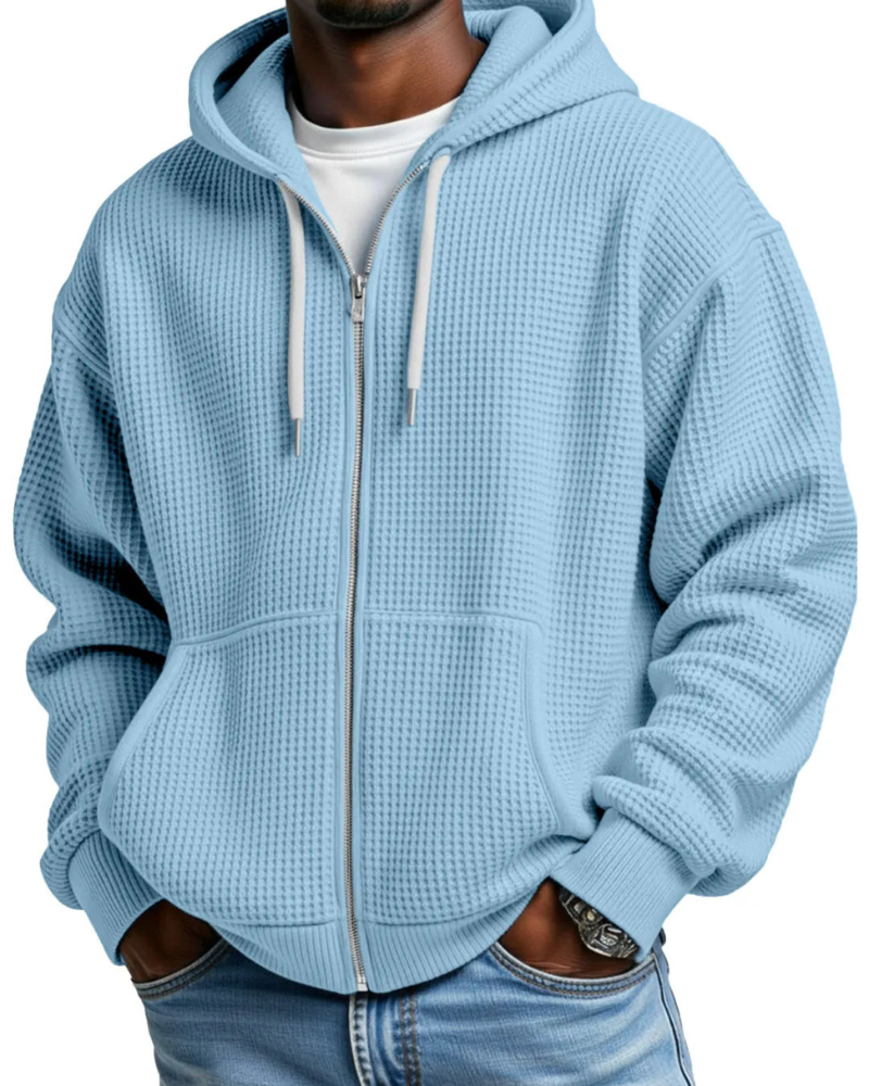 Bluza Męska Oversize z Kapturem na Zamek