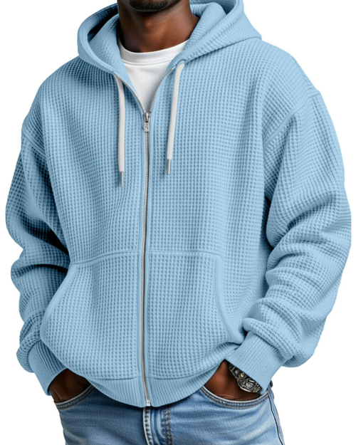 Bluza Męska Oversize z Kapturem na Zamek
