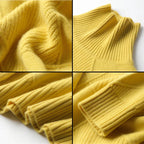 Damski sweter oversize z golfem, ciepła dzianina – ujęcie 4