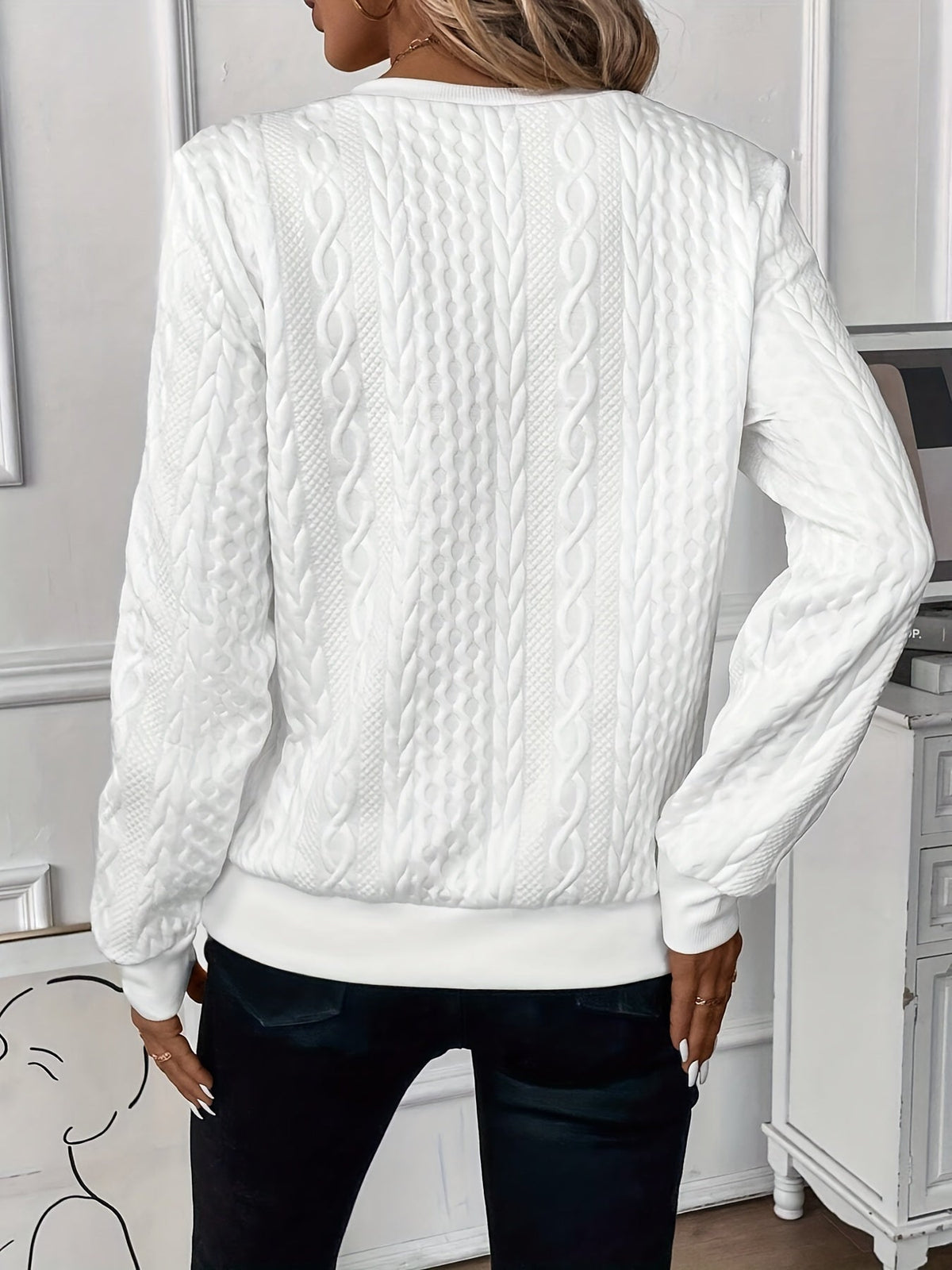 Sweter Damski Elegancki z Zamkiem – ujęcie 2