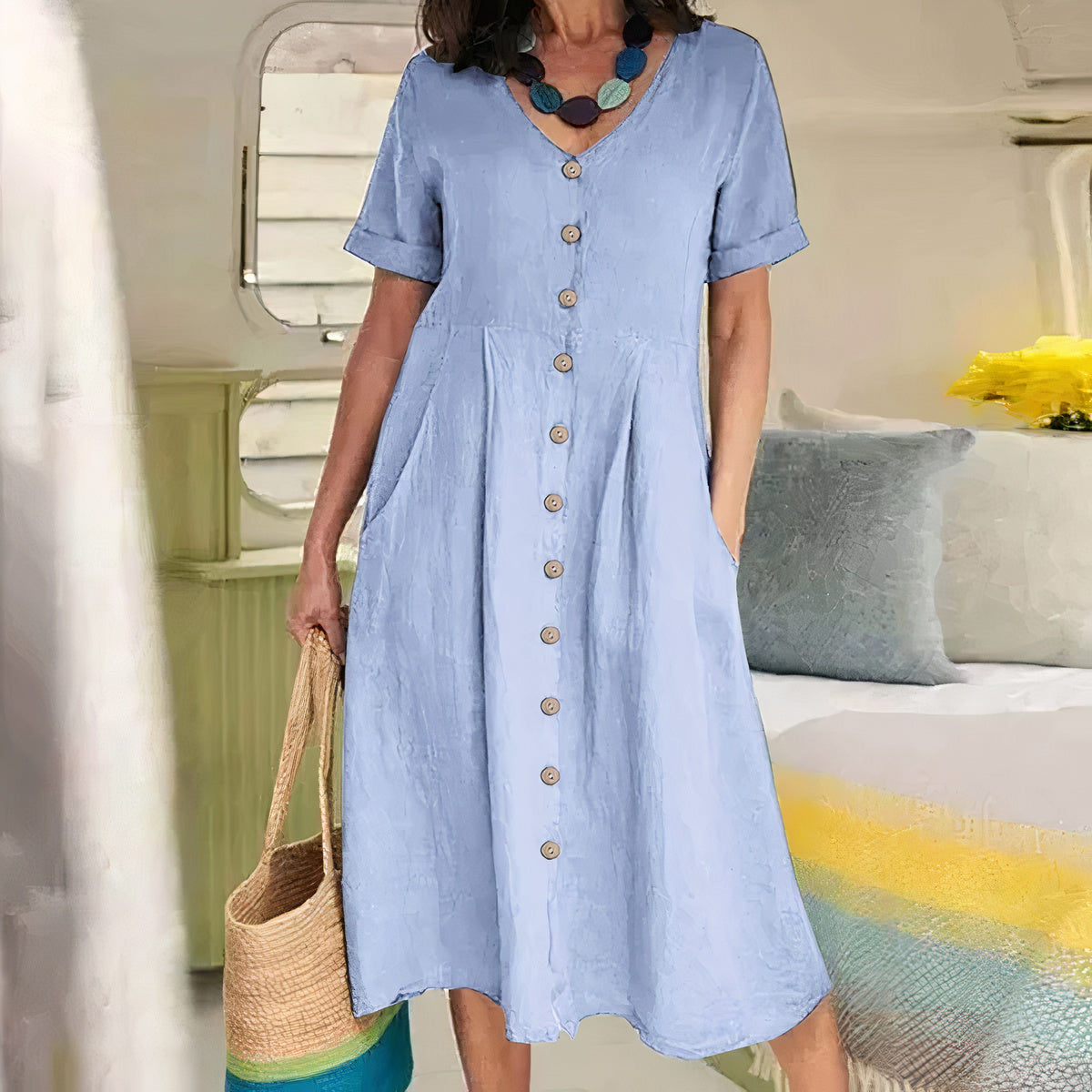 Zwiewna sukienka midi Sophie – Diamila Moda