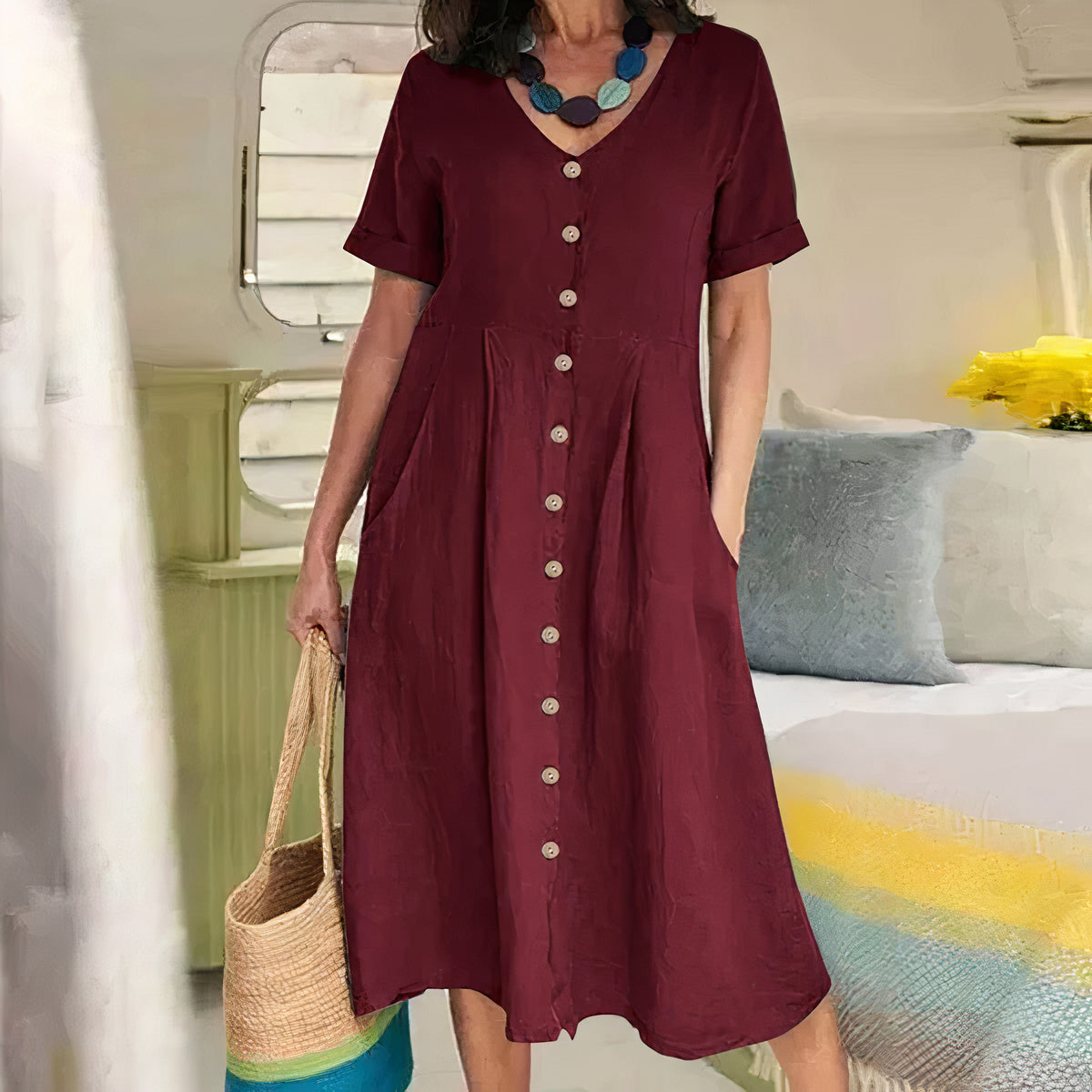 Zwiewna sukienka midi Sophie – Diamila Moda