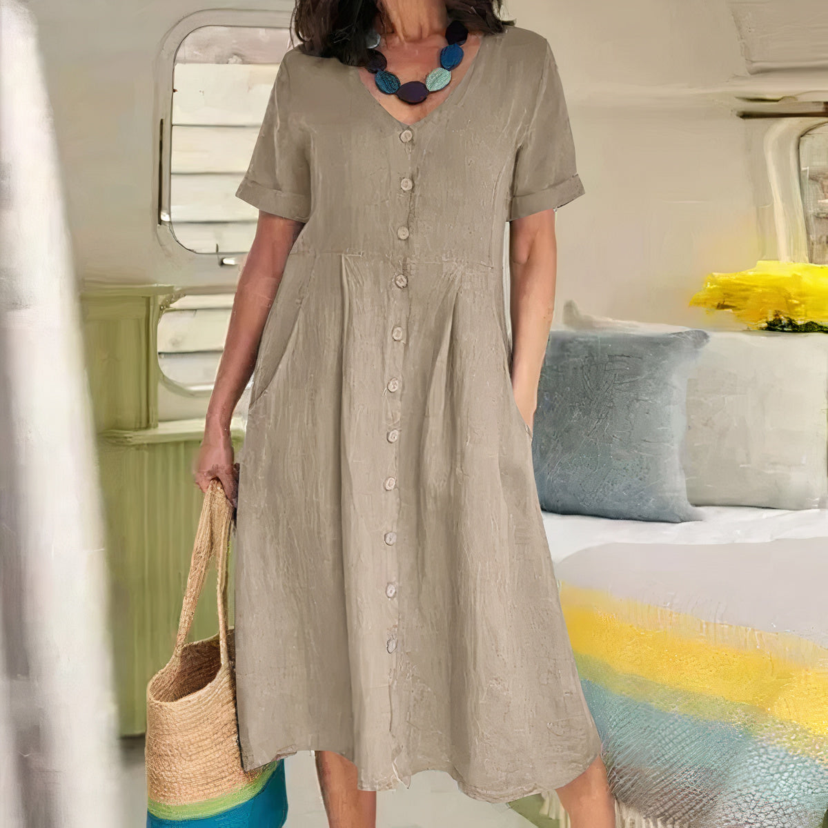 Zwiewna sukienka midi Sophie – Diamila Moda