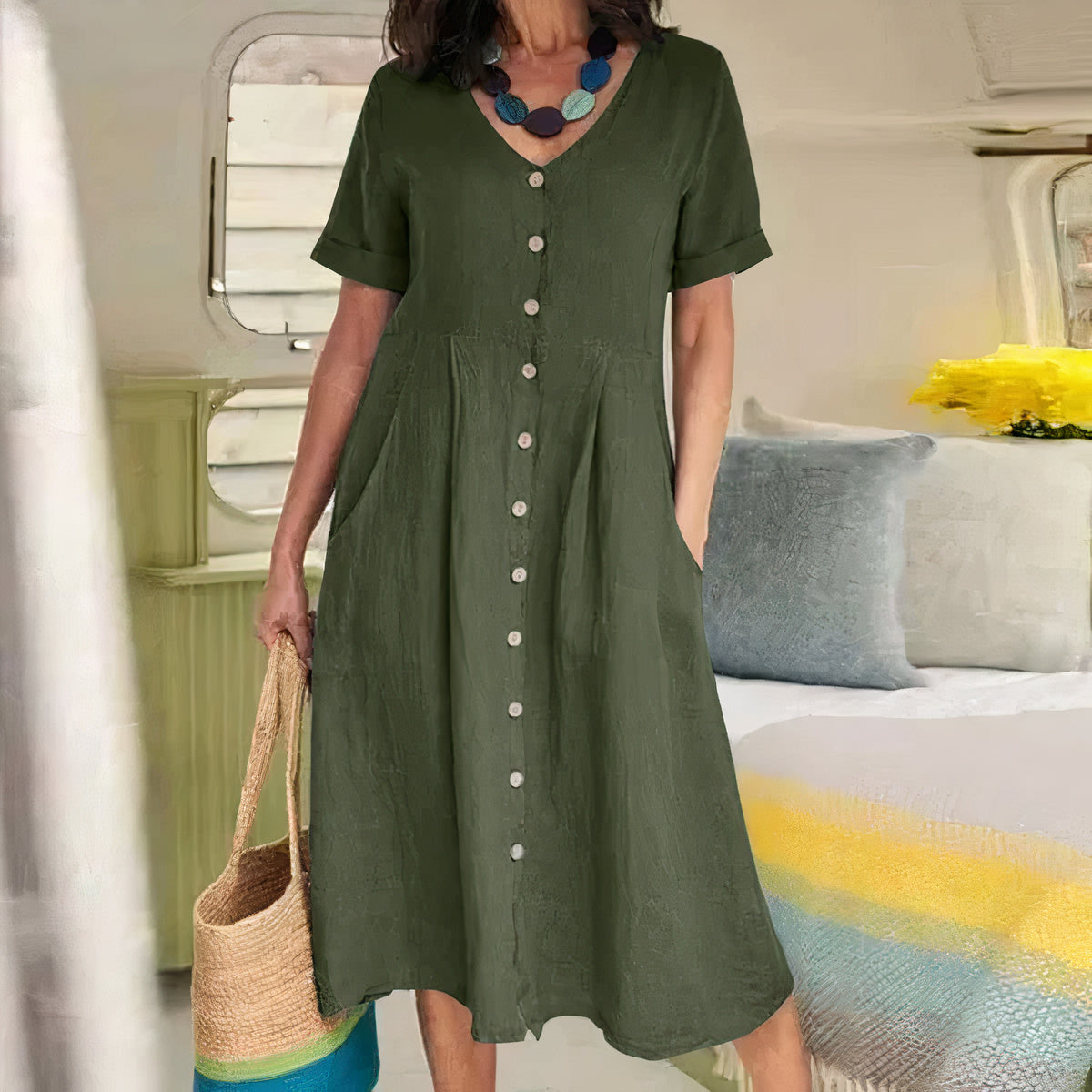 Zwiewna sukienka midi Sophie – Diamila Moda
