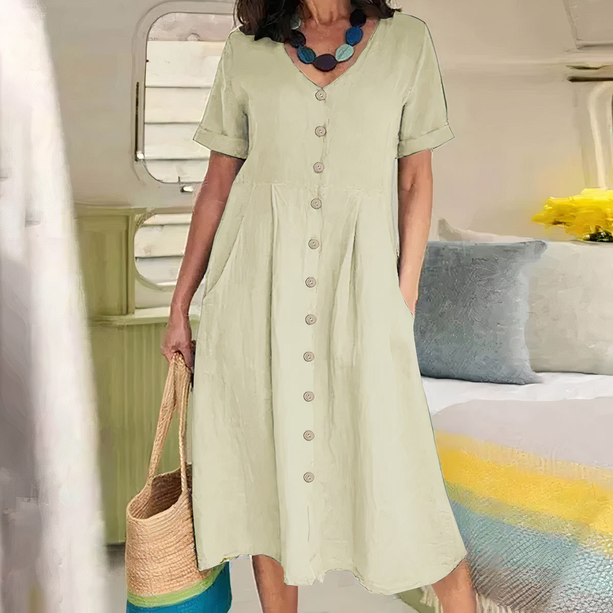 Zwiewna sukienka midi Sophie – Diamila Moda