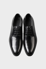 Buty Męskie Sznurowane Derby z Gładkim Noskiem