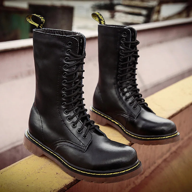 Buty Męskie za Kostkę Sznurowane z Profilowaną Podeszwą – ujęcie 5