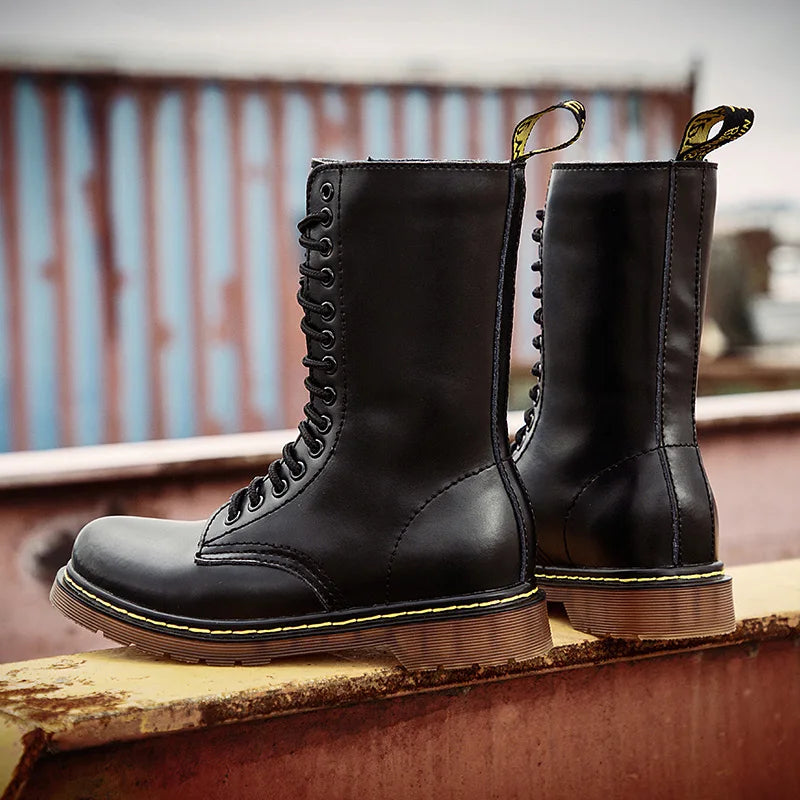 Buty Męskie za Kostkę Sznurowane z Profilowaną Podeszwą – ujęcie 7