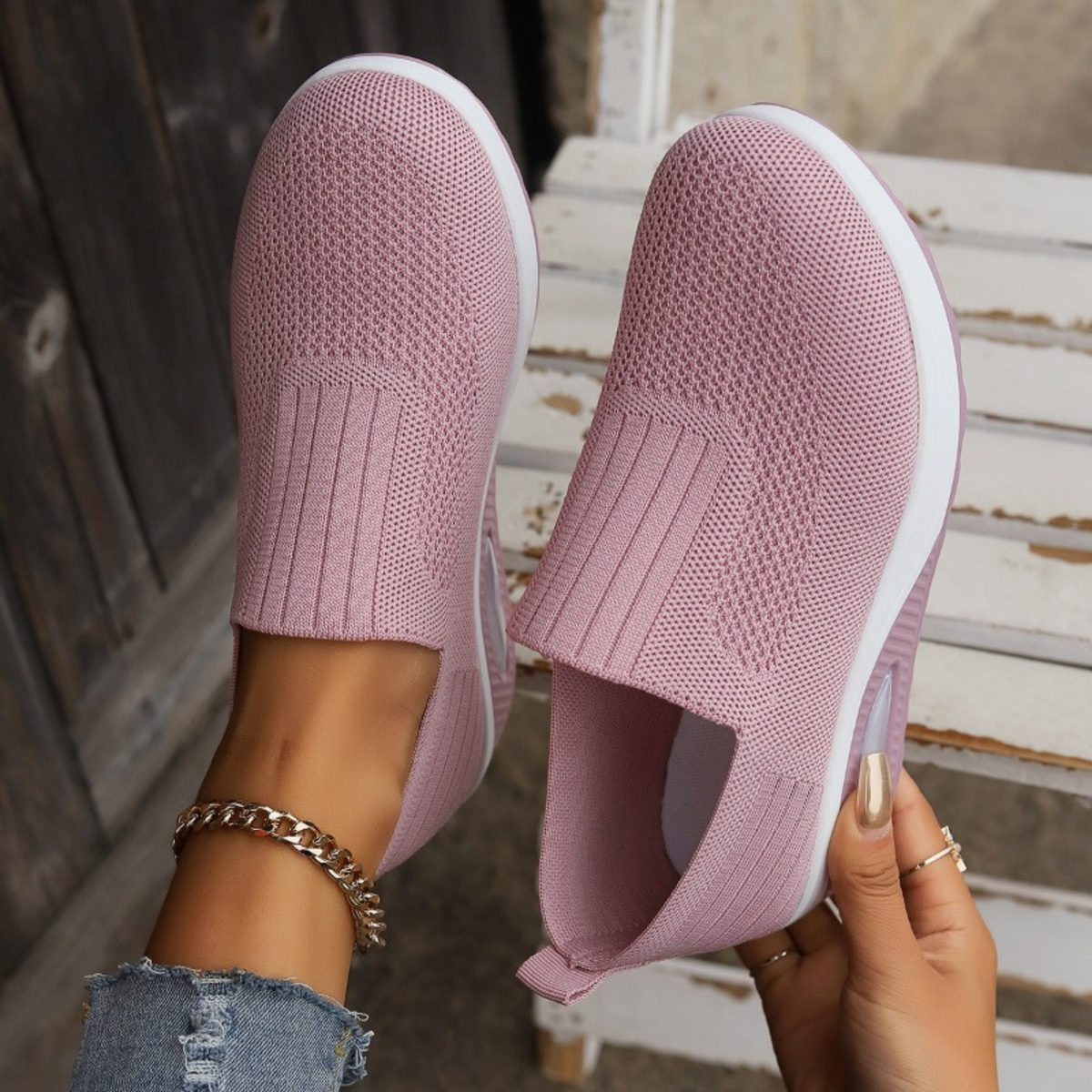 Buty Damskie Ortopedyczne Wsuwane z Amortyzującą Podeszwą – ujęcie 4