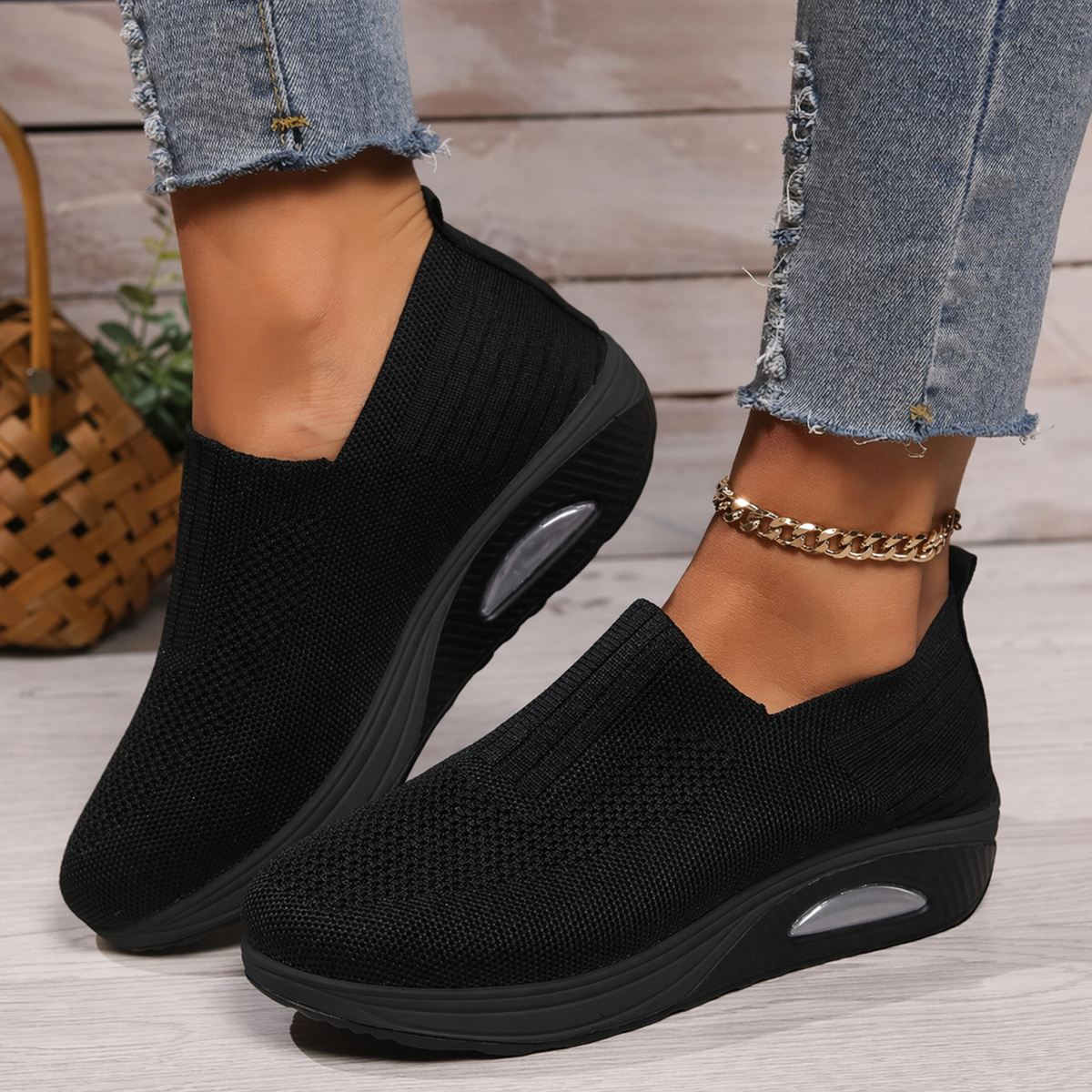 Buty Damskie Ortopedyczne Wsuwane z Amortyzującą Podeszwą