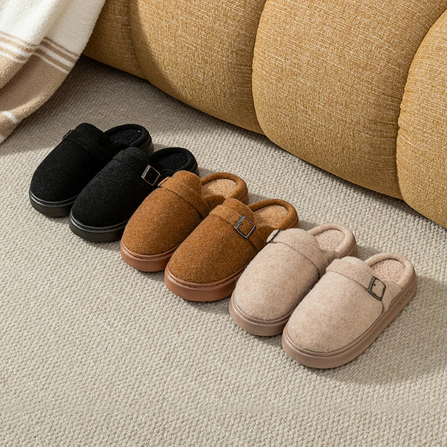 Męskie Kapcie-Chodaki z Klamrą i Grubą Podeszwą – ujęcie 10