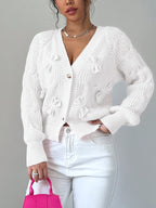 Kardigan Damski z Dzianiny z Delikatną Kokardką – ujęcie 18
