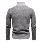 Sweter Męski Rozpinany na Pół Zamka z Dzianiny – ujęcie 2