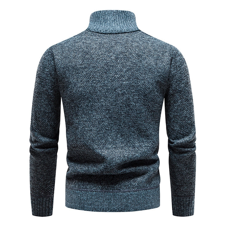 Sweter Męski Rozpinany na Pół Zamka z Dzianiny – ujęcie 4