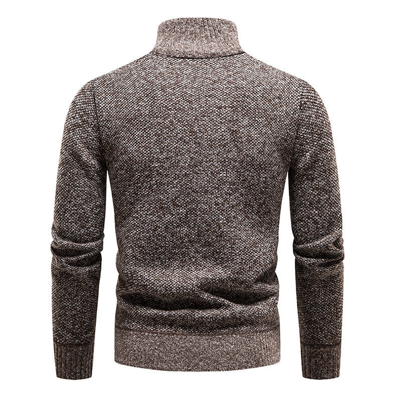 Sweter Męski Rozpinany na Pół Zamka z Dzianiny – ujęcie 6