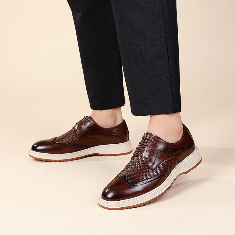 Męskie półbuty sznurowane w stylu brogue – ujęcie 5