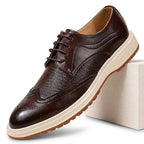 Męskie półbuty sznurowane w stylu brogue – ujęcie 2