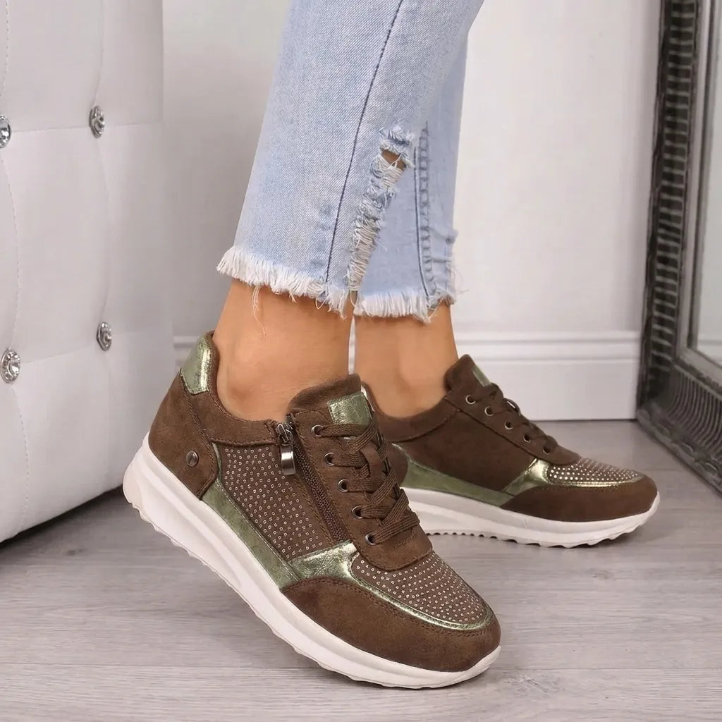 Damskie sneakersy zapinane na zamek – ujęcie 5