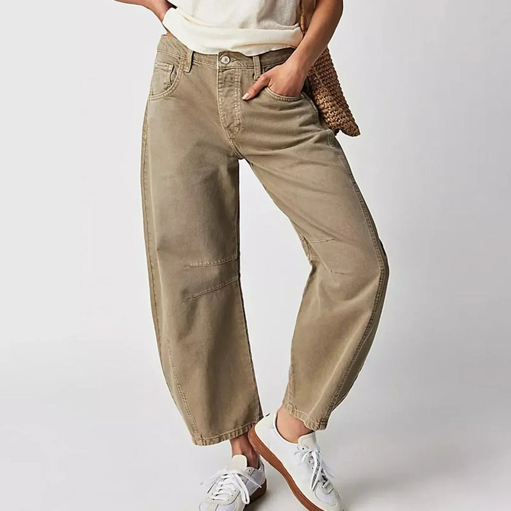 Damskie jeansy barrel – stylizacja