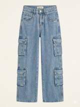 Jeansy Cargo Damskie o Luźnym Kroju