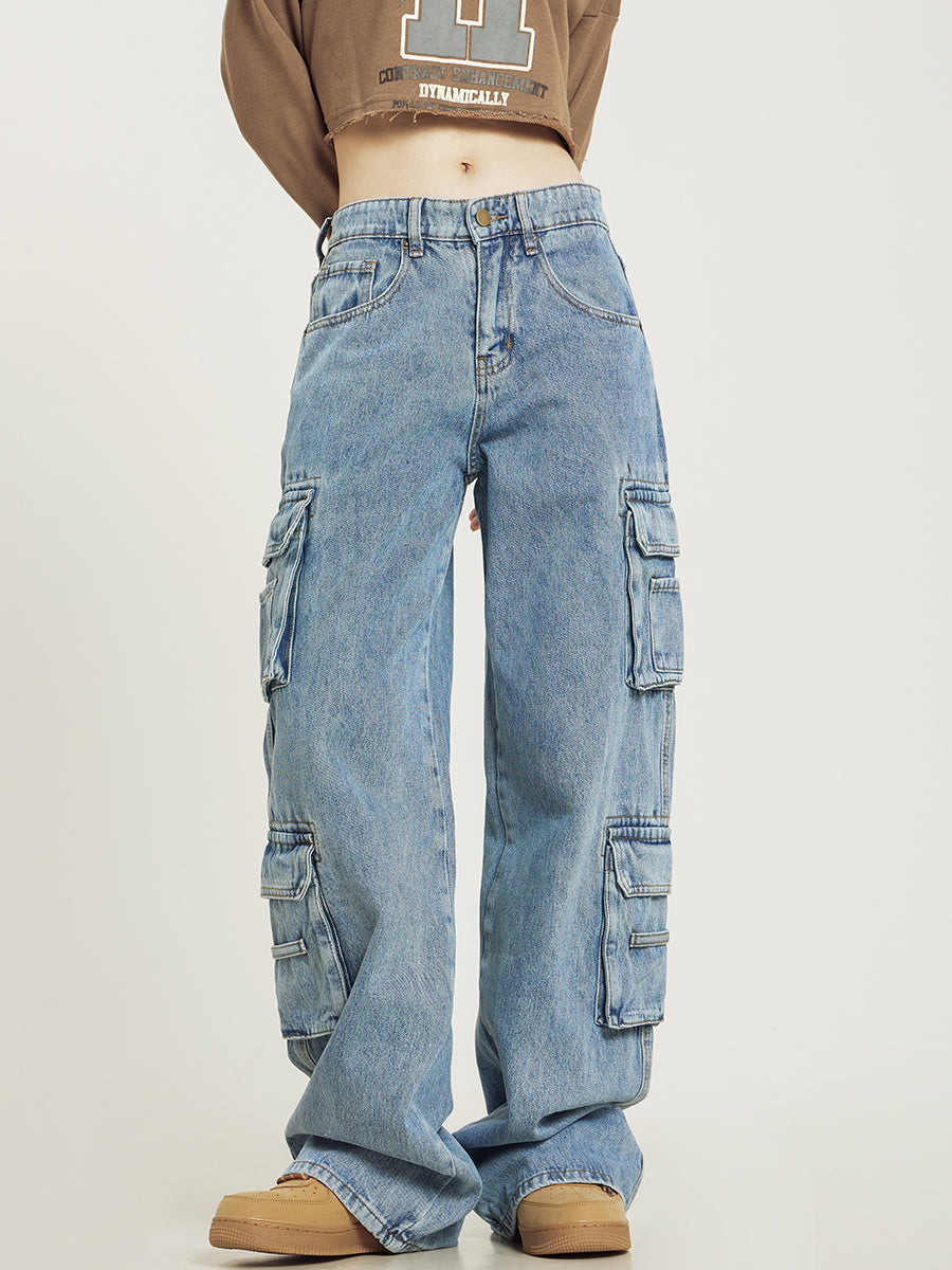 Kieszenie cargo w jeansach damskich