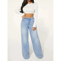 Jeansy damskie baggy z wysokim stanem