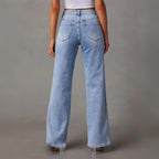 Jeansy damskie bootcut w kolorze niebieskim