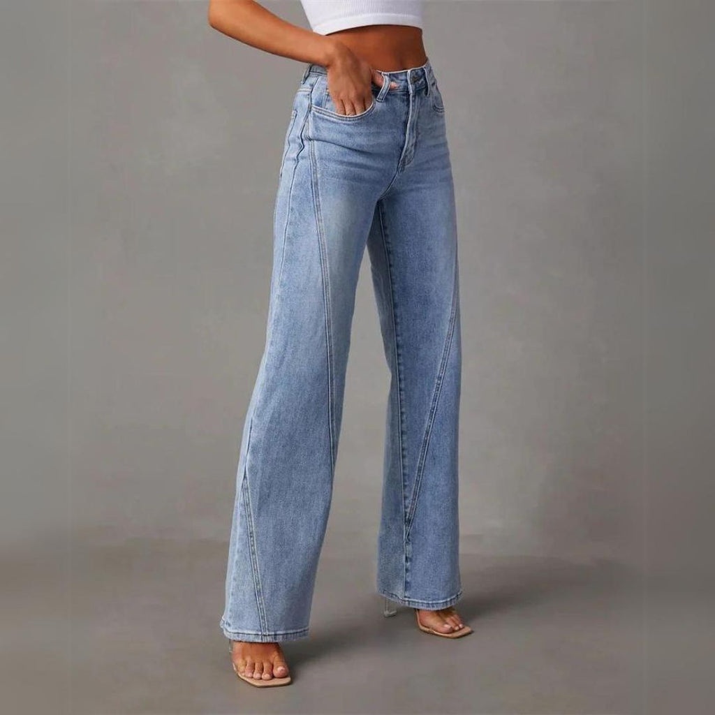 Jeansy damskie bootcut w kolorze niebieskim
