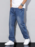 Jeansy meskie baggy ciemnoniebieskie