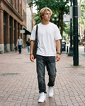 Jeansy meskie baggy ciemnoszare