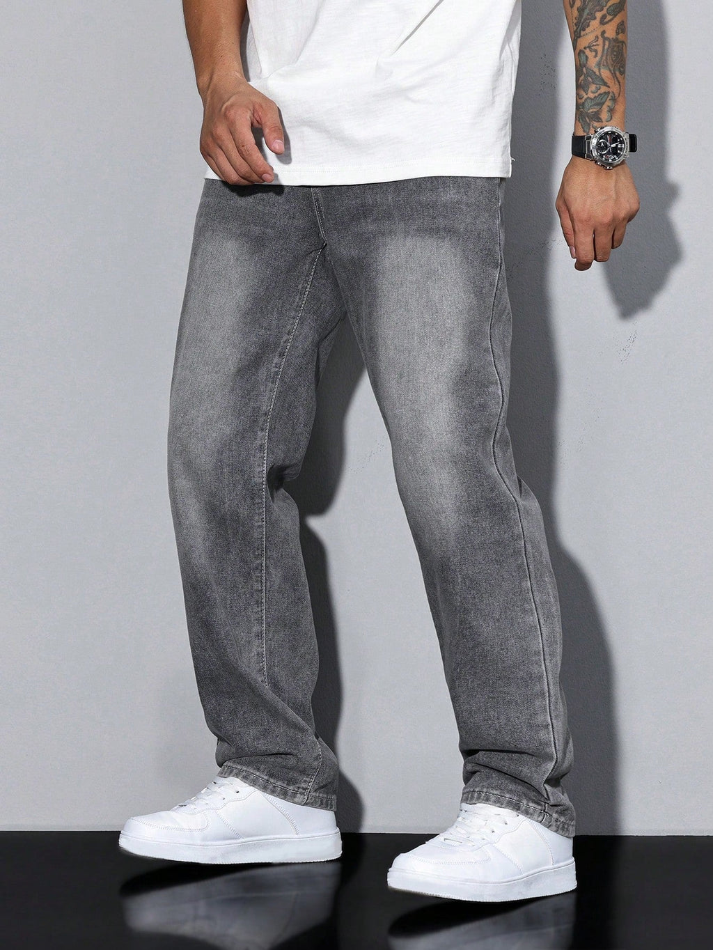 Jeansy meskie baggy jasnoszare
