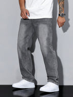 Jeansy meskie baggy jasnoszare
