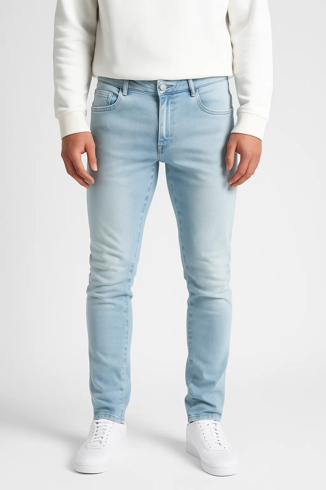 Jeansy meskie slim jasnoniebieskie