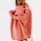 Kardigan damski oversize w kolorze khaki