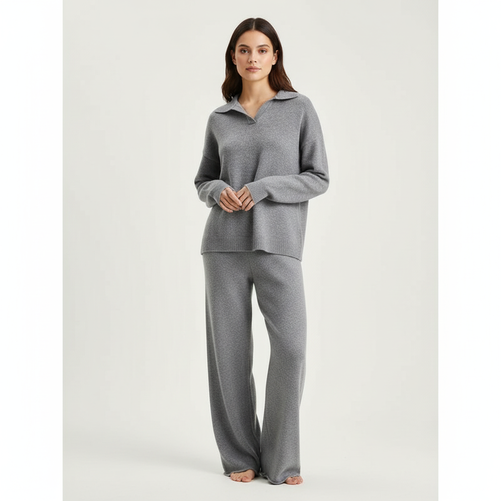 Dwuczęściowy damski komplet loungewear Clairmont w kolorze szarym