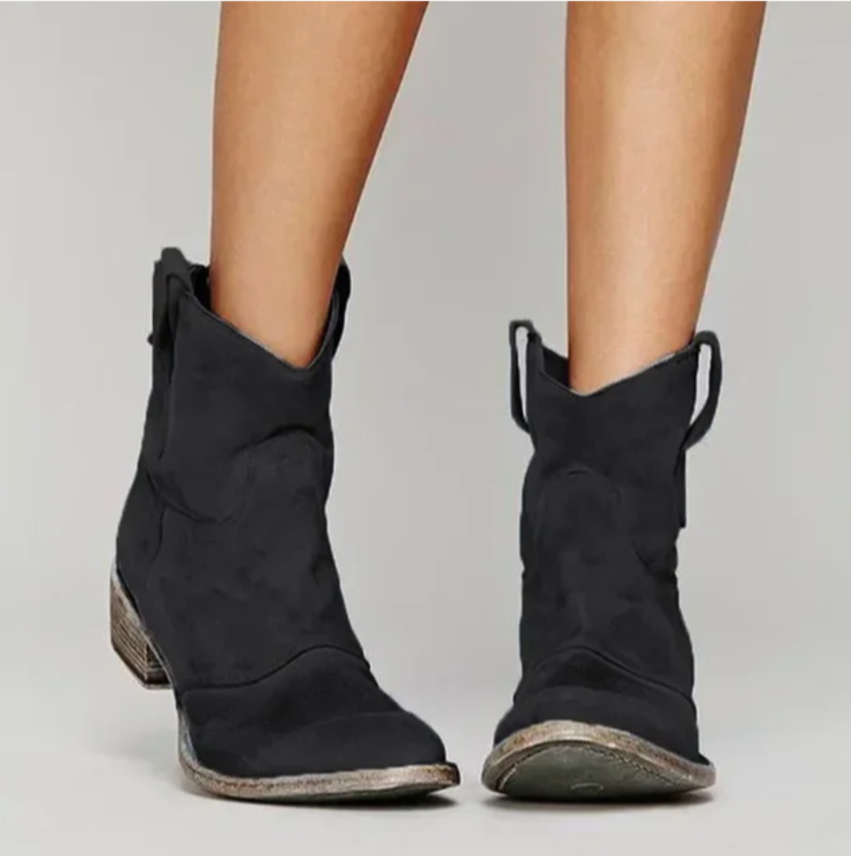 Kowbojki damskie z zamszu w stylu western - Diamila Moda