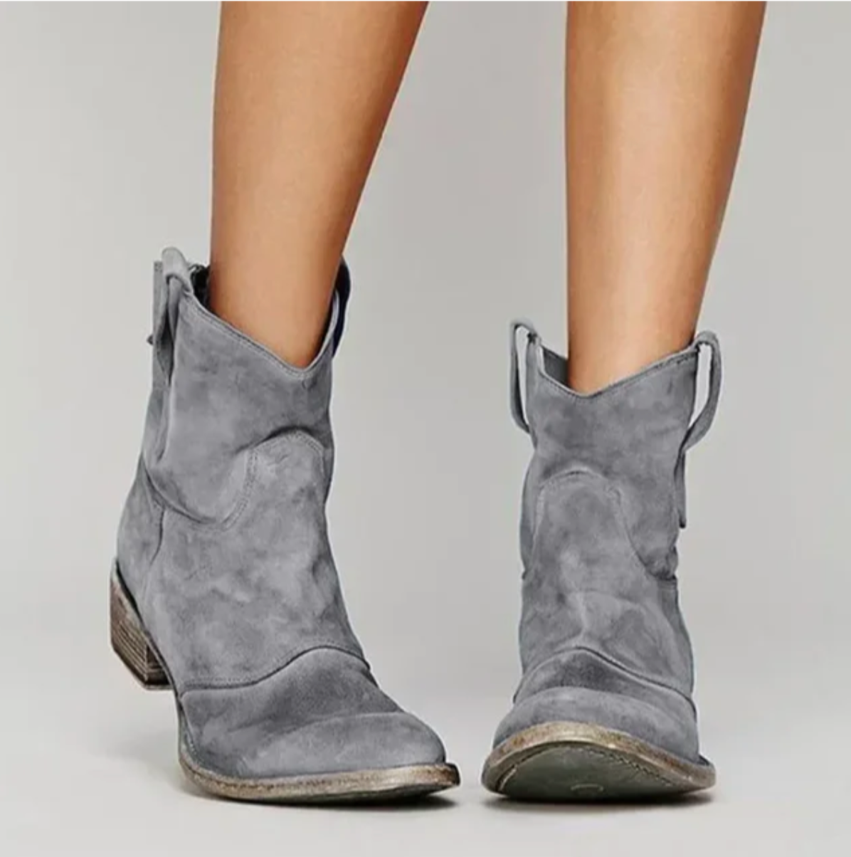 Kowbojki damskie z zamszu w stylu western - Diamila Moda