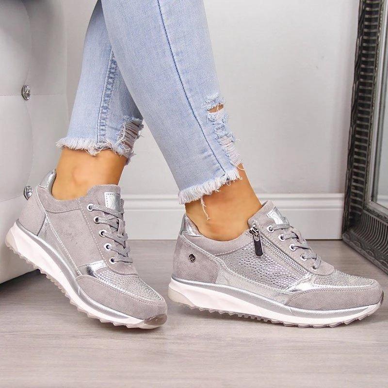 Damskie sneakersy zapinane na zamek – ujęcie 6