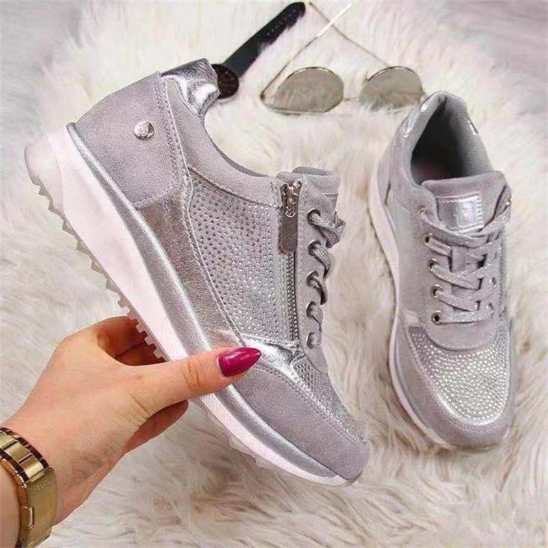 Damskie sneakersy zapinane na zamek – detal
