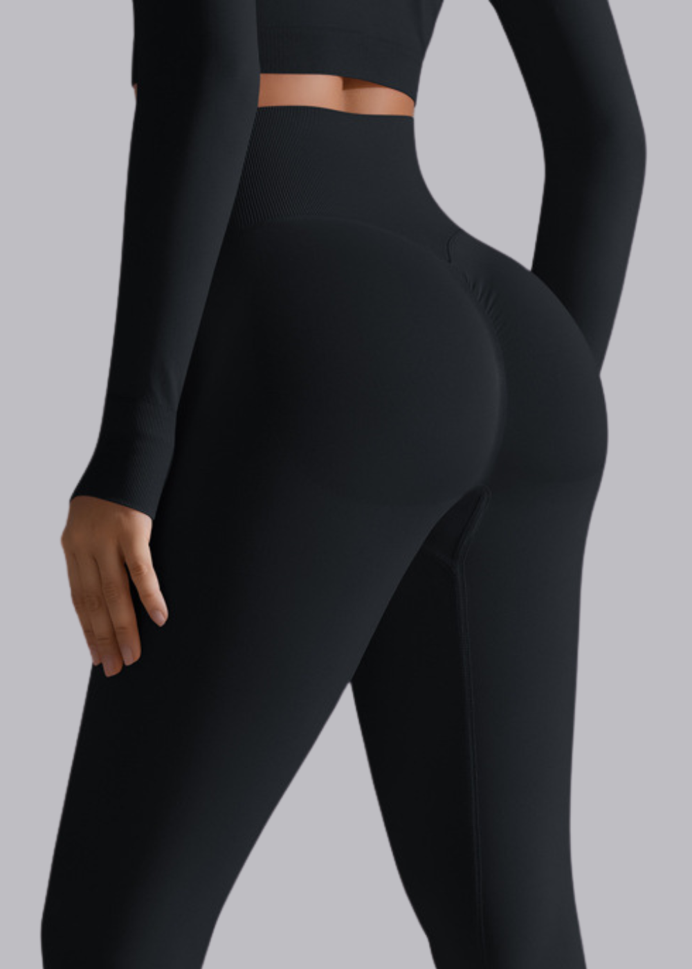Legginsy damskie z wysokim stanem modelujące ujęcie 1