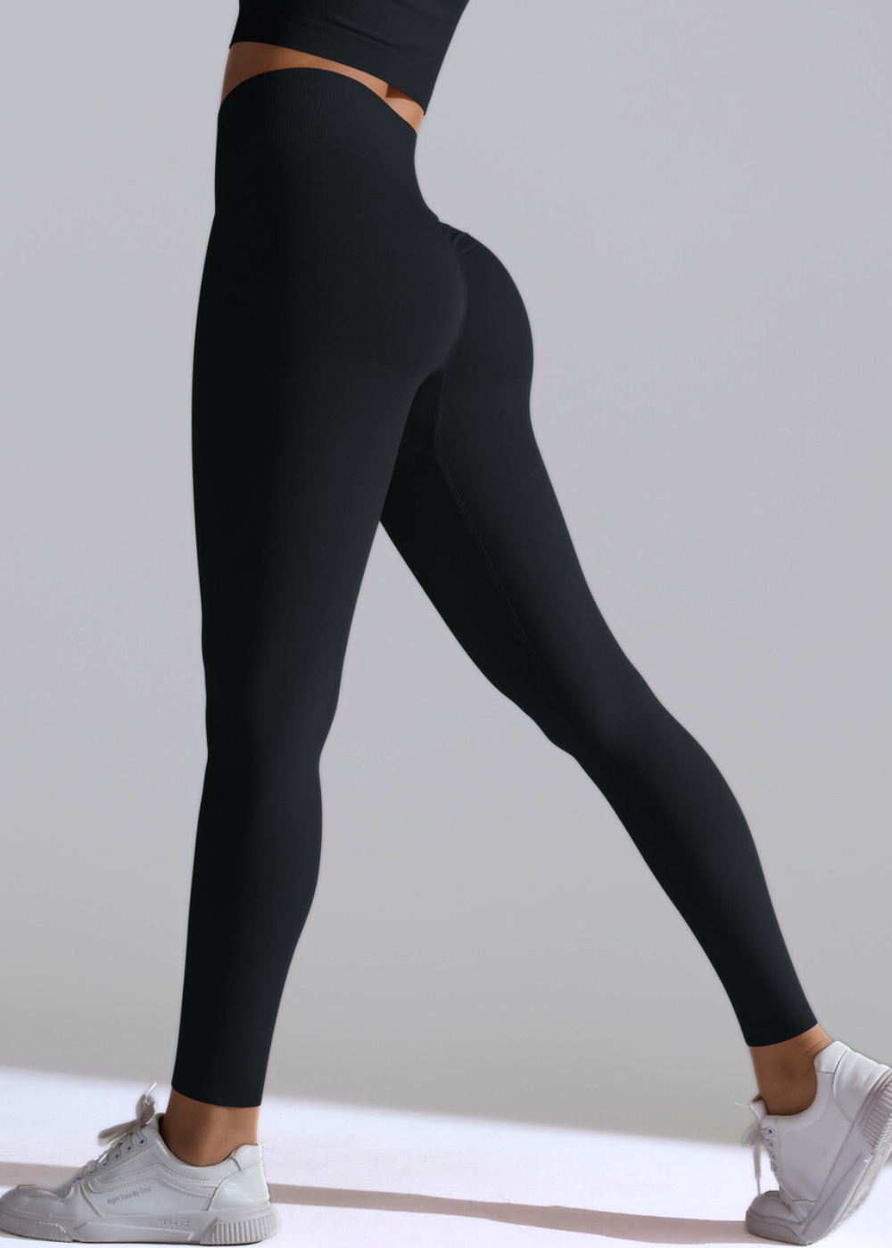 Legginsy damskie z wysokim stanem modelujące ujęcie 2
