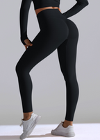 Legginsy damskie z wysokim stanem modelujące ujęcie 4